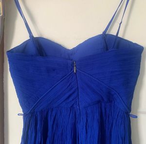MANGO Royal Blue Flowy Dress