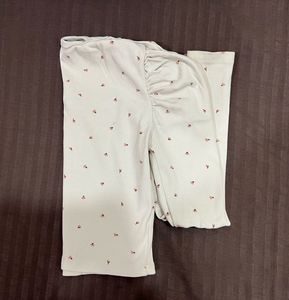 Creamy Floral Print Puff Sleeve Top