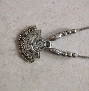 Oxidized Silver Necklace &amp; Earrings Set