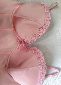 Pink Lace paded pushup corset