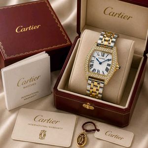 Elegant Two-Tone Diamond  Cartier Watch
