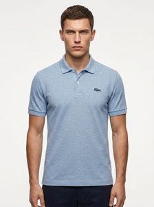 LACOSTE Heather Blue Cotton Polo Shirt Men’s