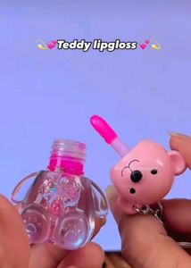 Cute Pink teddy lipgloss Keychain