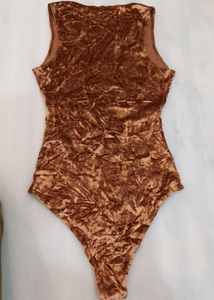 Brown Velvet Bodysuit 30 to 32