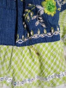 Boho Embroidered Baby Skirt n Jacket