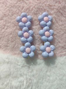 Cute Flower Hair Clips 💜