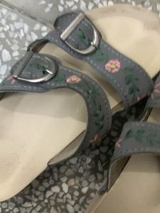 Floral Double Strap Sandals