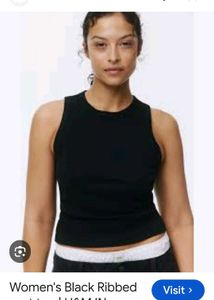 H&amp;M Ribbed Cropped Tank Top