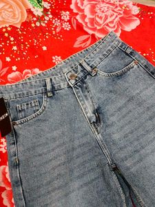 shein blue denim jeans new with tag