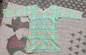 Floral Print Cotton short kurti