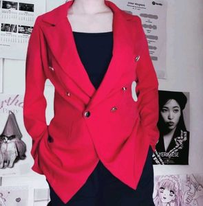Chic Red Blazer