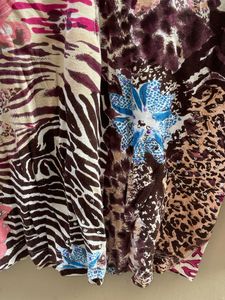 Vibrant Patchwork Print Long Sleeve Top