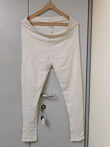 Cream Cotton Leggings