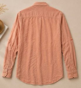 Men's Casual Peach Shirt