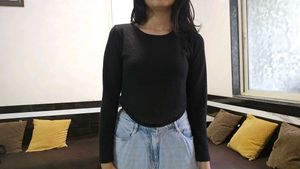 Black Textured Long Sleeve Crop Top