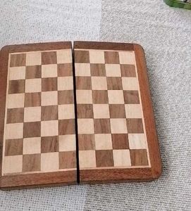 Vintage Wooden Folding Chess Set