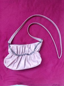 Stylish Ruched Chain Clutch Bag
