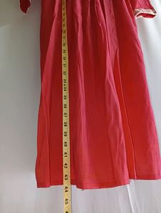 Embroidered Pink Kurti, Chanderi Cotton
