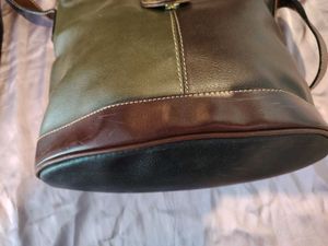 Dark Green &amp; Brown Shoulder Bag