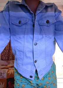 Denim Blue Jacket For Summer And Winter