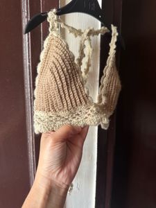 Crochet Halter Neck bikini Top