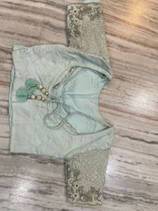 Elegant Mint Green Embellished Lehenga Choli