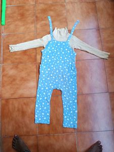 Cute Baby Blue Polka Dot Romper