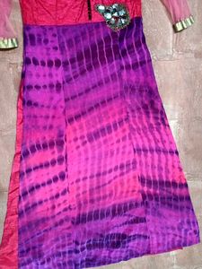 Vibrant Tie-Dye Ethnic Gown