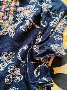 Blue Floral Kurti