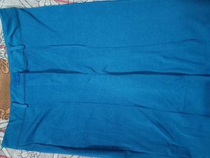 Blue Wide-Leg Trousers