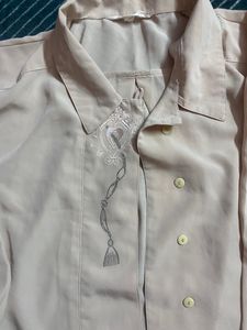 Vintage Cream Embroidered Blouse