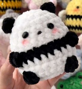 Handmade Crochet Panda Plushie