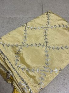 Beautiful Yellow Embroidered saree
