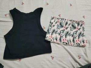 Cute Crop Top Set
