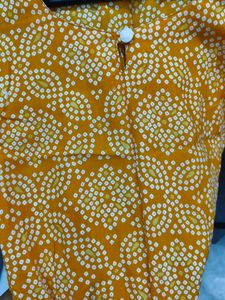 Stylish Yellow Bandhani Print Kurta