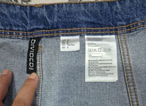 H&amp;M Demin Button-Up A-Line Skirt
