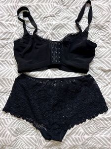 Used Black Lace Lingerie Set