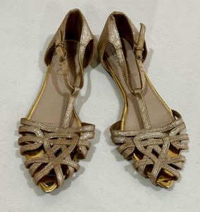 CATWALK Sparkling Gold Flat Sandals