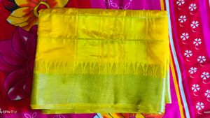 Yellow Checkered Saree