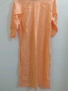 Peach Printed Kurta