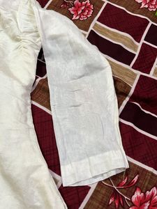 Elegant Cream Kurta Set with Embroidery