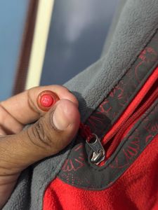 Kolon Sport Og Red &amp; Gray Zip-Up Jacket