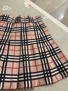 Checkered Pleated Mini Skirt- 30 Waist