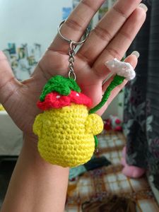Cute Crochet Mushroom Keychain
