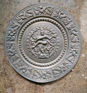 Antic Bronze Haevy Nataraj Wall Hanging With Beaut