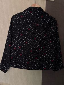 Sheer Chevron Long Sleeve Top
