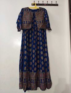 Navy Blue Floral Maxi Dress 💙