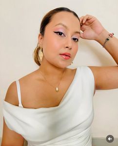 Cream Cowl Neck Ruched Top