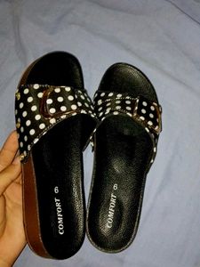 Comfortable Polka Dot Slides
