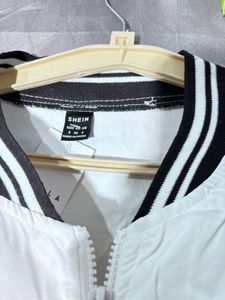 SHEIN Letter Graphic Colorblock Bomber Jacket